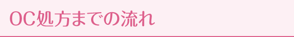 OC処方までの流れ